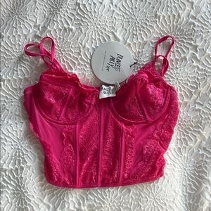 Princess Polly Fuchsia Lace Bustier